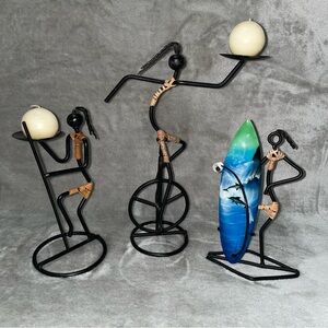 Vintage Laurids Lonborg Metal Rattan Sculpture Danish Mid-Century Modern Art MCM